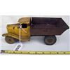 metal dump truck w/ wood and rubber tires