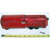 tin red locomotive w/ wooden wheels USA
