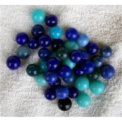 marbles (35) assorted blue