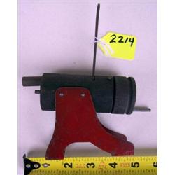 Wood and tin toy mechanical Gatling gun