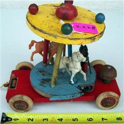 Brio wooden carousel on cart