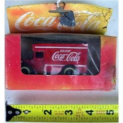 Coca Cola brand die cast metal toy vehicle in box