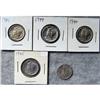 Image 1 : 5 Mercury Silver Dimes With Different Dates