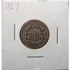 Image 1 : 1867 Shield Nickel - No Rays