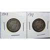 Image 1 : 2 Barber Dimes 1903 & 1911