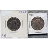 2 Standing Liberty Silver Quarters 1930 & 1925