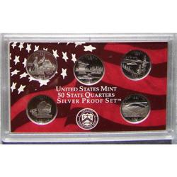 2005 US Mint 50 State Qtr. Silver Proof Set
