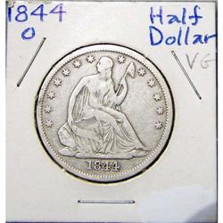 1844O Seated Liberty Silver Half  Dollar