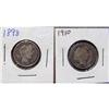 Image 1 : 2 Barber Dimes 1910 & 1898
