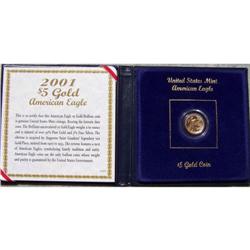 2001 American Eagle Gold $5 Uncirculated