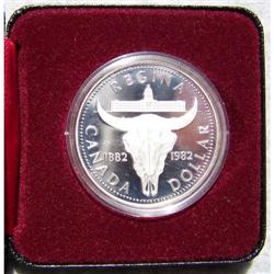 1982 Canadian Silver Proof Silver Dollar W/Mint Box