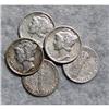 Image 1 : 5 Mercury Silver Dimes With Different Dates