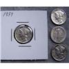 Image 1 : 4 Mercury Silver Dimes With Different Dates