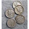 Image 1 : 5 Mercury Silver Dimes With Different Dates