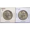 Image 1 : 2 Silver Washington Quarters 1948 & 1950