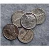 Image 1 : 5 Mercury Silver Dimes With Different Dates