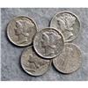 5 Mercury Silver Dimes