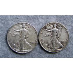 2 Liberty Walking Half Dollars 1946 & 1944S