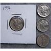 Image 1 : 4 Mercury Silver Dimes With Different Dates