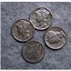 Image 1 : 4 Mercury Silver Dimes With Different Dates