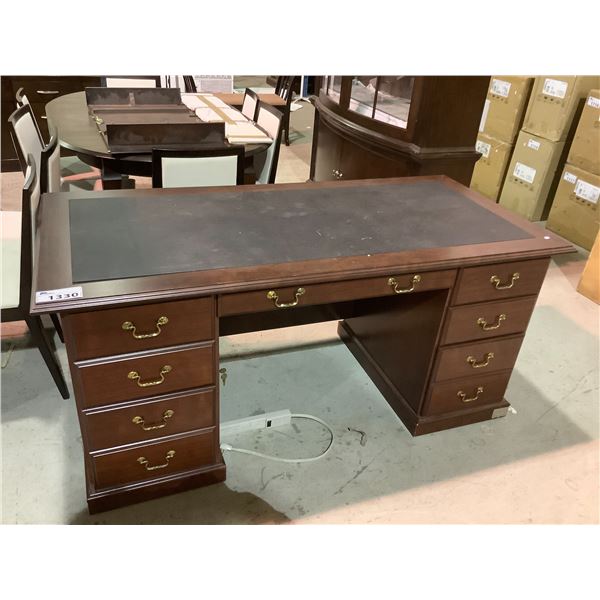 EXECUTIVE DESK WITH LOCKING FEATURE