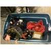 Image 2 : 2 TOTES OF CONTENTS INCLUDING: HALLOWEEN DECOR, TOOLS, PICTURE FRAMES, & MORE