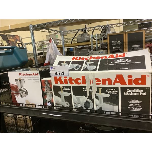 KITCHENAID STAND MIXER ATTACHMENT KIT, GRAIN MILL ATTACHMENT, & GLASS WINE CORK