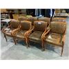 Image 1 : SET OF 8 BEAUTIFUL FAUX ALLIGATOR ARM CHAIRS