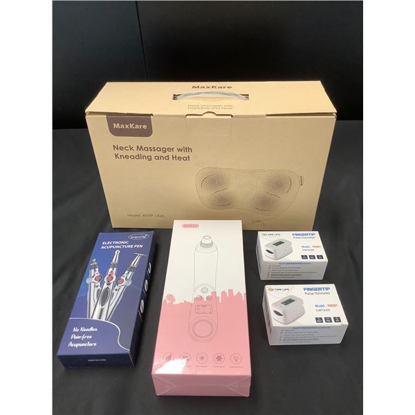 MAXKARE NECK MASSAGER WITH HEATING AN KNEADING - RETAILS FOR $199.99,