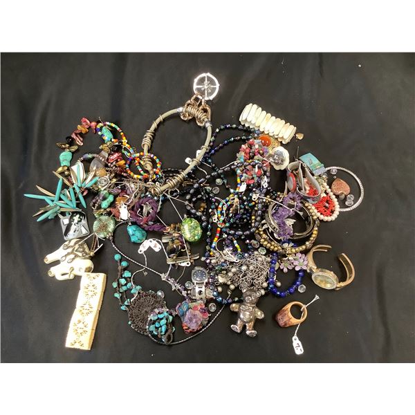 BAG OF ASSORTED COSTUME JEWELLERY