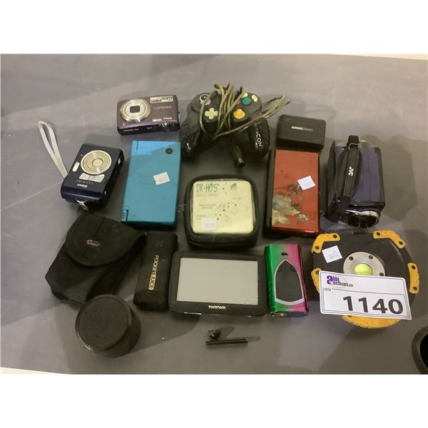 ASSORTED ELECTRONICS INCLUDING: NINTENDO DS, TOMTOM, CAMERAS, AND MORE