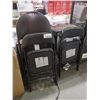Image 1 : 4 ASSORTED BLACK FOLDING CHAIRS