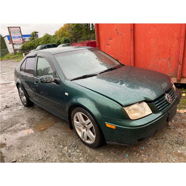 2001 VOLSWAGEN JETTA TDI, GREEN, 4DRSD, DIESEL, MANUAL VIN 3VWSP29M51M111113 *MUST TOW NOT