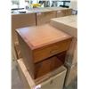 Image 2 : NEW IN BOX SINGLE DRAWER NIGHT TABLE 22X21X22"