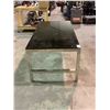 Image 2 : BLACK GLASS TOP TABLE 72 X 35.75"