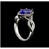 Image 4 : 14KT White Gold 2.28 ctw Tanzanite and Diamond Ring
