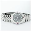 Image 5 : Rolex Mens SS Meteorite Diamond & Ruby Channel Set Oyster Perpetual Datejust Wri