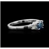 Image 1 : 14KT White Gold 0.91 ctw Blue Diamond Ring