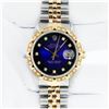 Image 3 : Rolex Mens 2 Tone Blue Vignette Diamond Datejust Oyster Perpetual Datejust With
