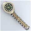 Image 6 : Rolex 2T YG/SS Green Vignette VS 1 ctw Diamond Oyster Perpetual Datejust Wristwa