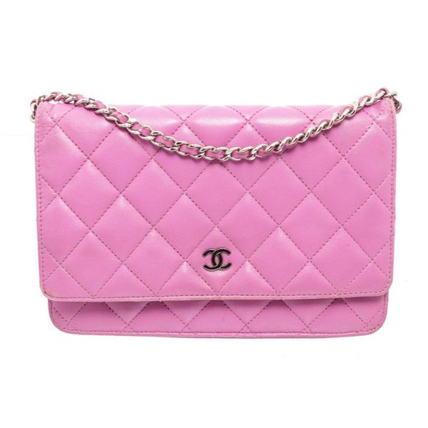 Chanel Pink Leather WOC Crossbody Bag