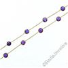 Image 4 : 14k Yellow Gold 16.10 ctw Round Checkerboard Amethyst by the Yard Chain Necklace