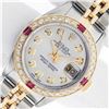 Image 1 : Rolex Ladies 2 Tone Silver Diamond & Ruby Oyster Perpetual Datejust Wristwatch T