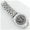 Image 7 : Rolex Mens Stainless Steel Black Diamond Lugs & Pyramid Bezel Datejust Wristwatc
