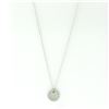 Image 4 : New 18k White Gold Diamond Cable Pendant with with 18K White Gold Chain