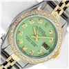 Image 1 : Ladies 26MM Datejust Green Diamond Oyster Perpetual 2T and SS