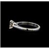 Image 3 : 14KT White Gold 0.95 ctw Oval Cut Fancy Brown Diamond Solitaire Ring