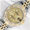 Image 1 : Rolex Ladies 2 Tone Champagne Diamond Lugs & Pyramid Oyster Perpetual Datejust W