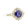 Image 1 : 1.50 ctw Sapphire and Diamond Ring - 14KT Yellow Gold