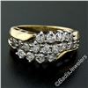 Image 2 : 14kt Yellow Gold 1.10 ctw Prong Set Round Brilliant Diamond 3 Row Band Ring